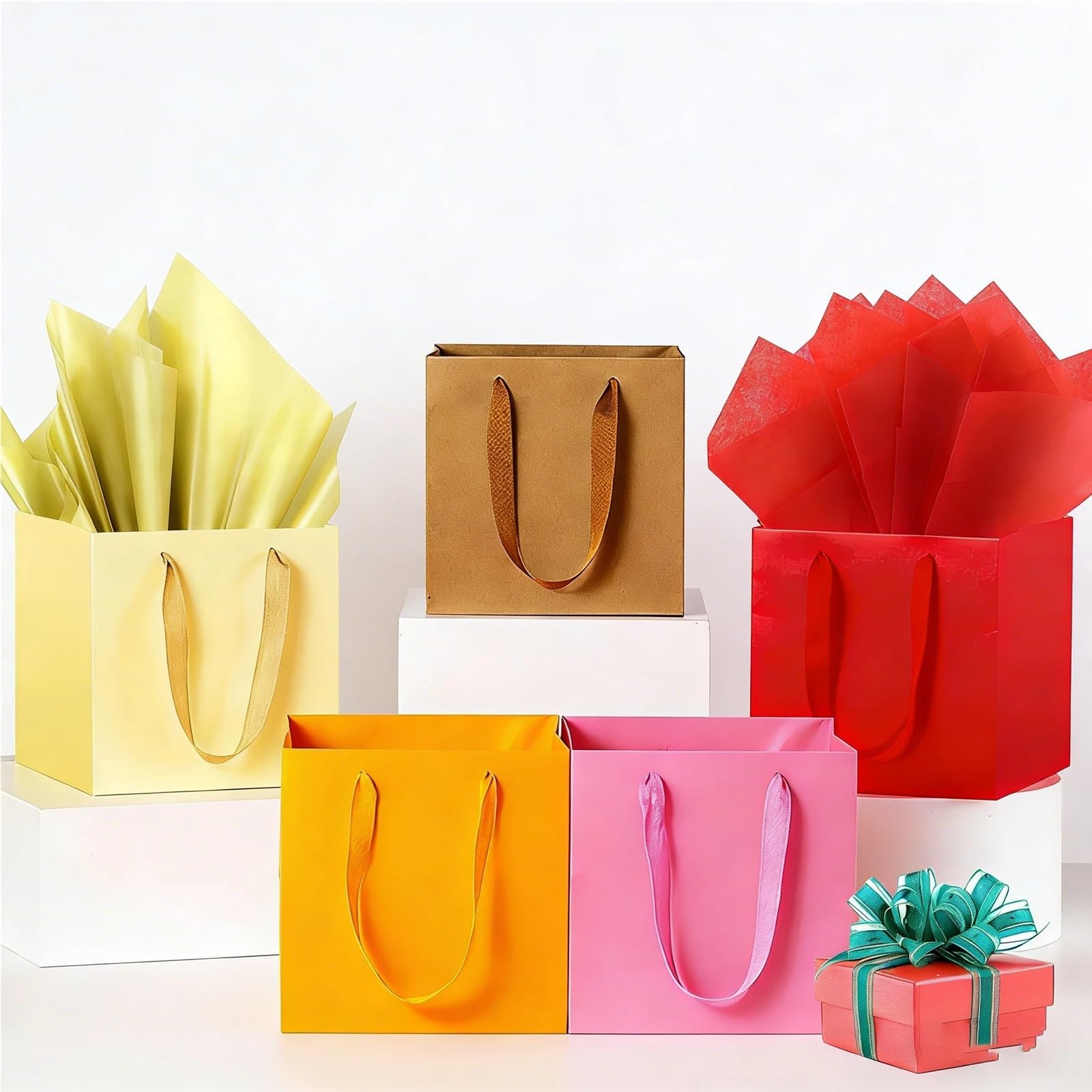 Bolsa de papel Kraft con asas