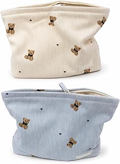 2 bolsas de maquillaje de oso de peluche, bol...