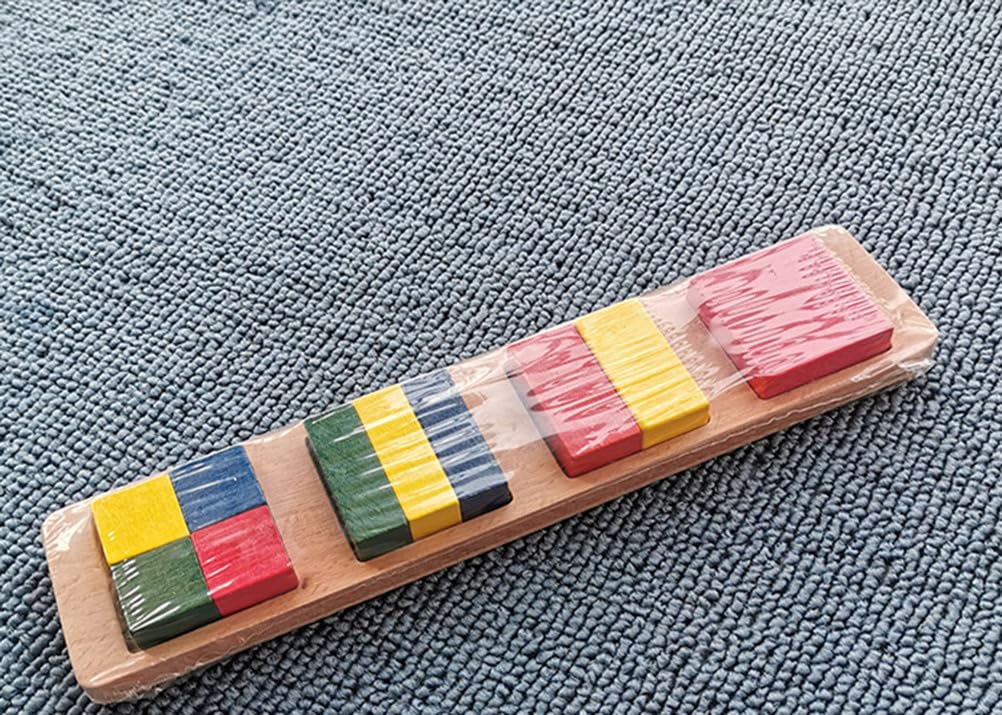 Zestaw puzzli sensorycznych Montessori 12 w 1, geometryczne kształty drewniane deski do układania w stosy