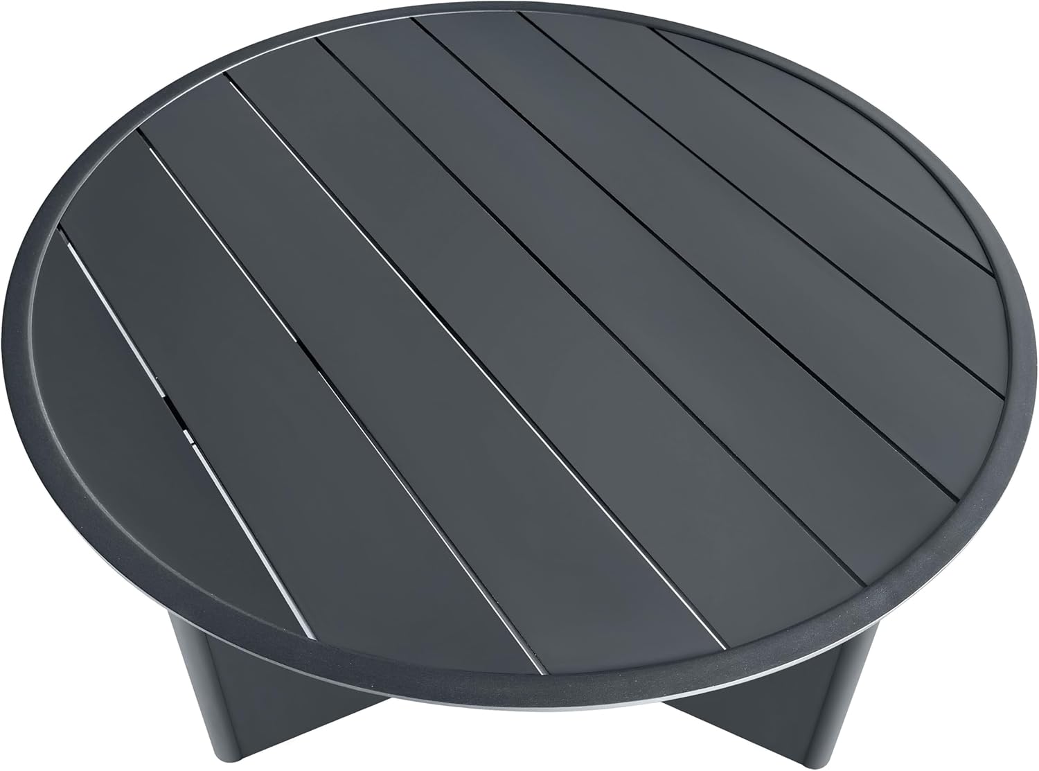 SAFAVIEH Couture - Outdoor Bethlyn Round Dining Table - Black Aluminum - Weather Resistant, Lightweight - Ideal for Patio, Deck, Backyard, 41.7" W x 41.7" D x 29.9" H (CPT4023A)