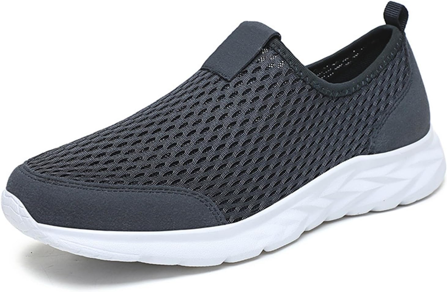 Mens Walking Running Shoes Arch Support Mesh Non Slip Shoes Lightweight Soft No Lace Shoe Casual Breathable Comfortable Classic Basic Sneakers Seasonal Hollowed Out Tennis Outdoor Beach Sports Flats