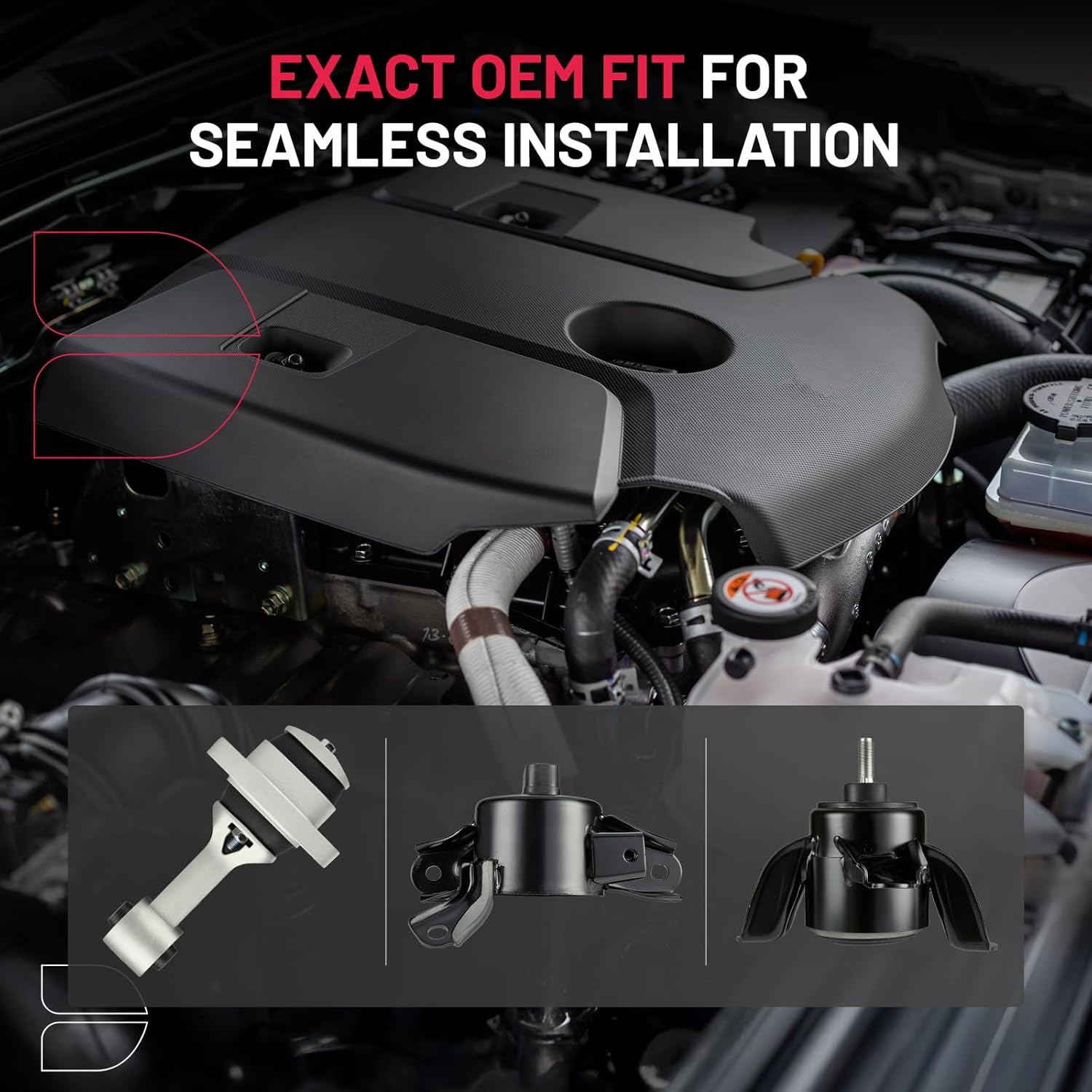 BDFHYK 3PCS Engine Motor and Trans Mounts Compatible with Hyundai Veloster 2012-2016,Compatible with Hyundai Accent 2012-2014 Replace 21830-3X300,21830-1R200,21830-1R050,21830-3Y100,21830-3Z200