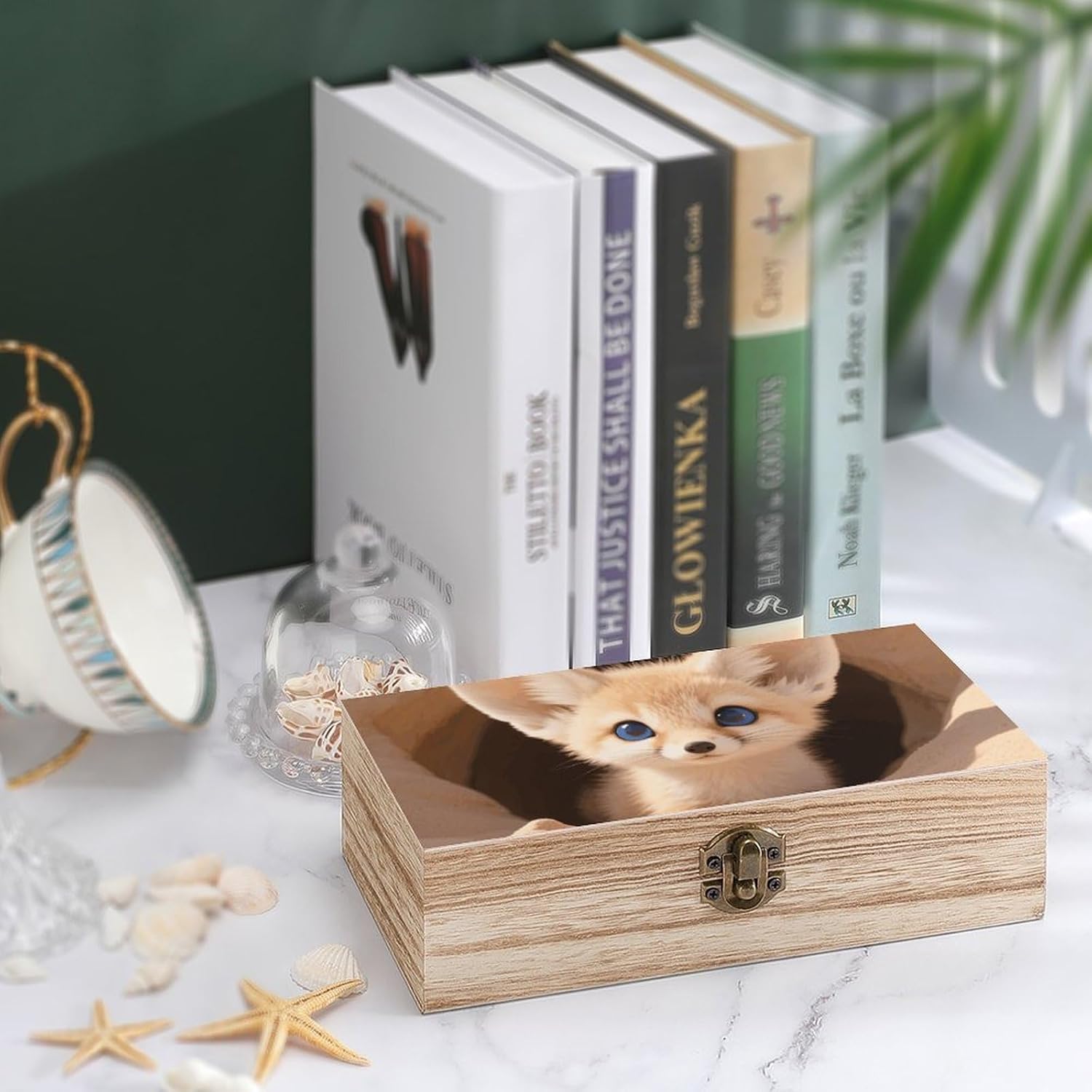 Fennec Fox Cub in Den Wooden Gift Boxes Memory Box for Keepsakes image 4