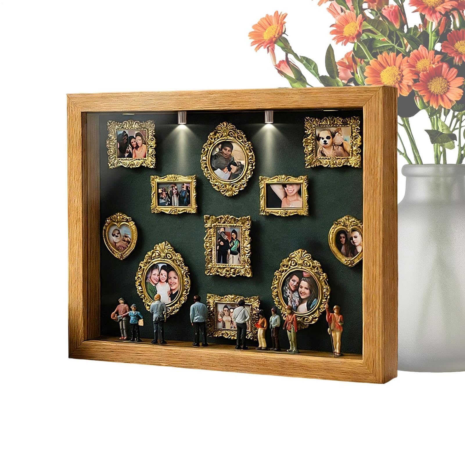 Minicaja de silueta de museo DIY con luz, el regalo perfecto de cumpleaños y bodas