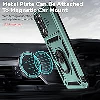 Vista 6 de Funda para Redmi Note 11 (4G)/Redmi Note 11S con protector de pantalla de vidrio templado y cubierta de cámara deslizante, anillo magnético Soporte