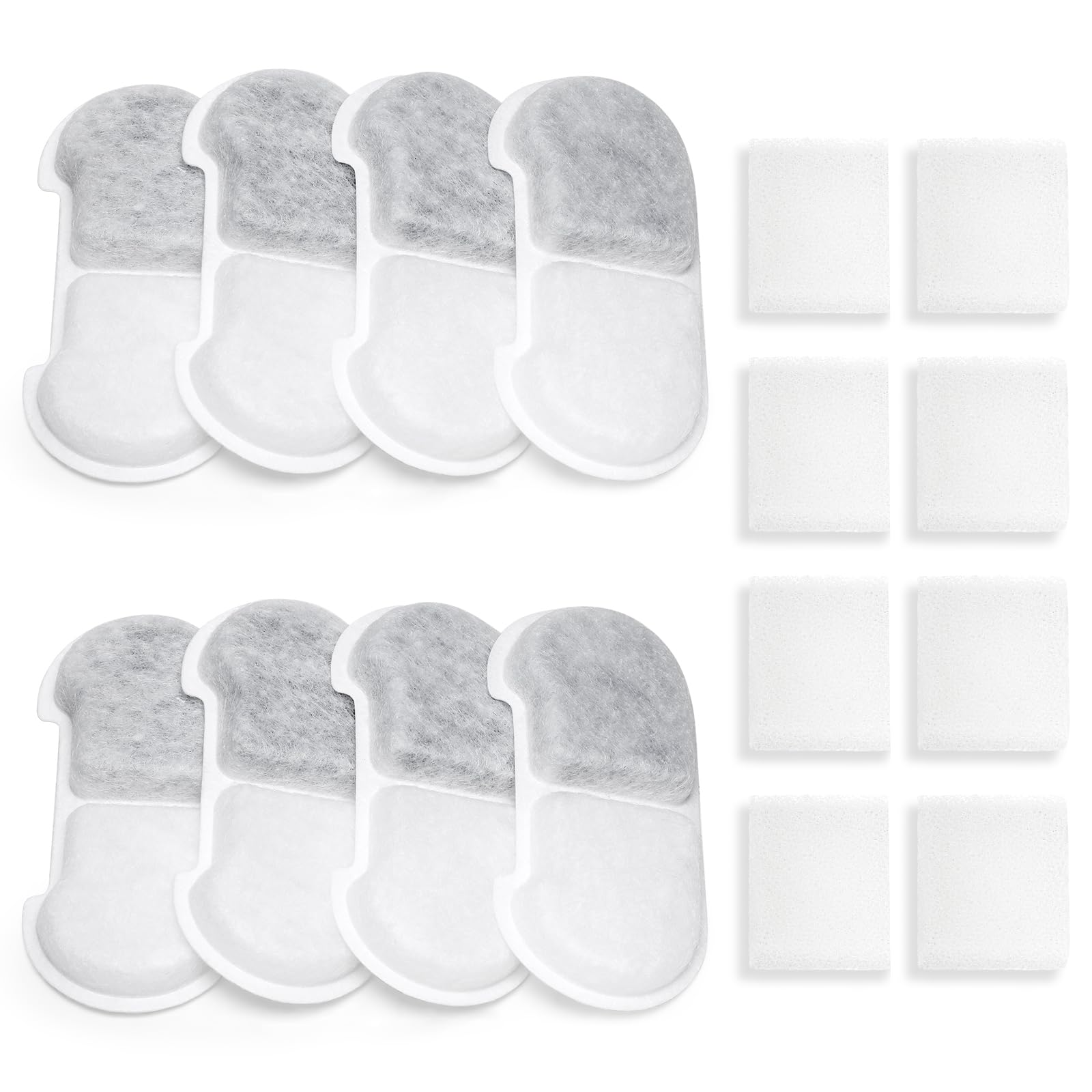 SEIRMEP Stainless Steel Cat Water Fountain, 101oz/3L Automatic Pet Water Fountain, Dog Water Fountain for Cats, Small Dogs (The Set Only Include Official 8 Packs Replacement Filters & Sponges)