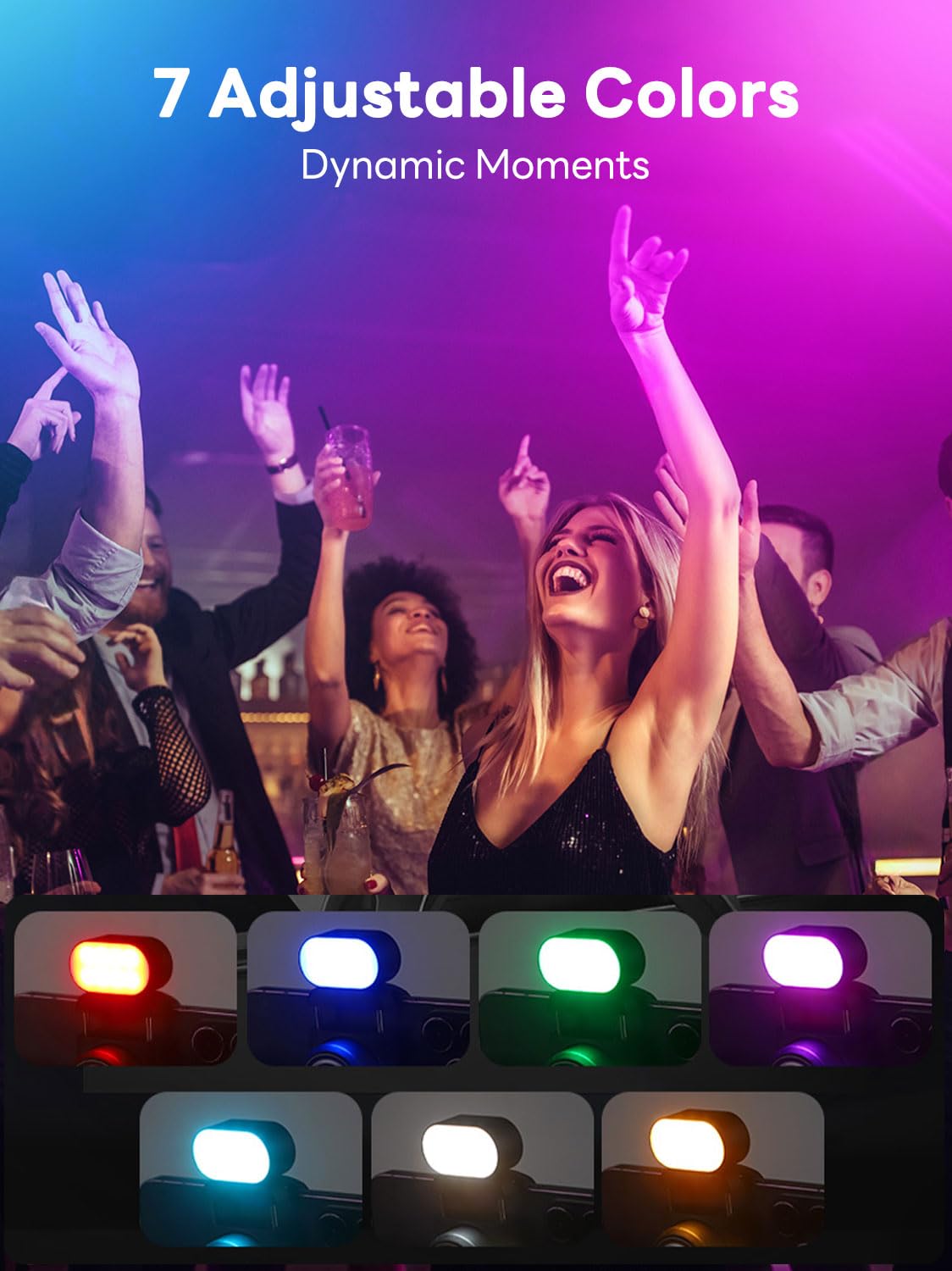 Magnetic Rib Led Light Snapklik.com : Magnetic RGB LED Fill Light,7 Colors, 3 Brightness ...