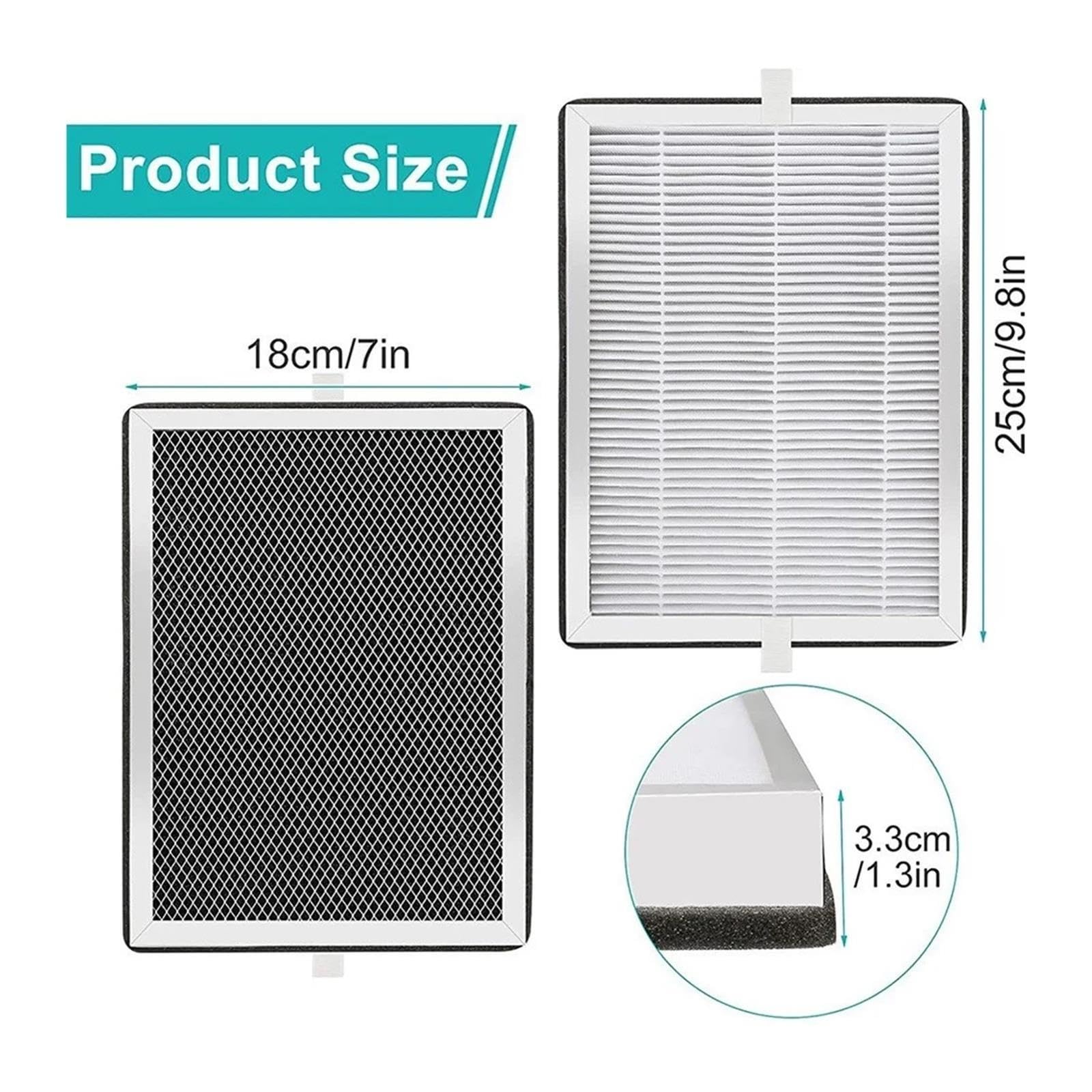 Filtri HEPA MA-25 H13 da 4 pezzi compatibili con Medify MA-25