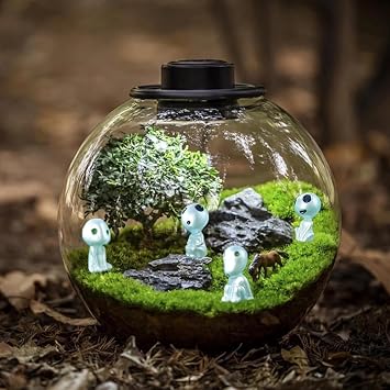 Princess Mononoke Elves, 20 Pcs Mini Resin Forest Tree Ghost Spirit Tree Elves Statue for Micro Landscape Succulents Pot Decor, Green