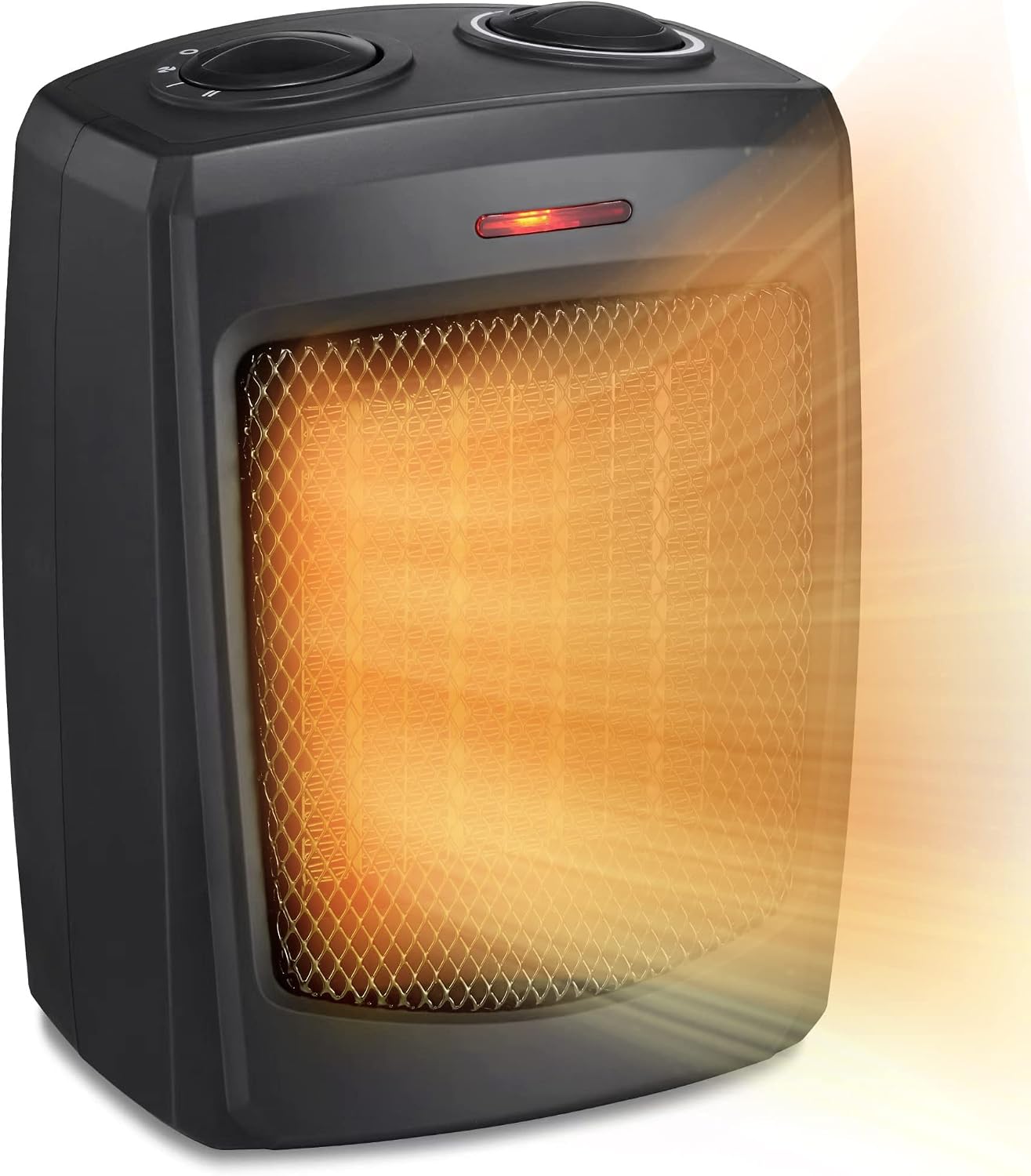 andily Small Ceramic Space Heater Electric Portable Heater Fan for Home Dorm Office Desktop and kitchen with Adjustable Thermostat,ETL Listed for Safe Use