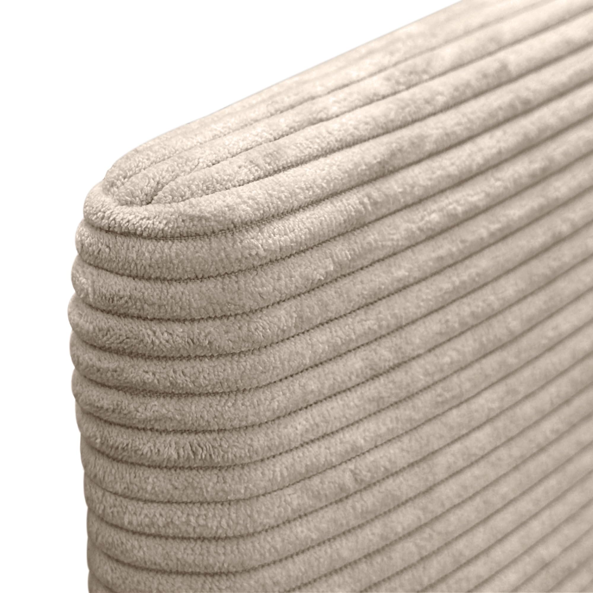 DHOME Cabecero de Pana Liso Alta Gama Moderno Cabezal Tapizado Cama Lujo Dormitorio Acolchado (Beige, 145 cm)