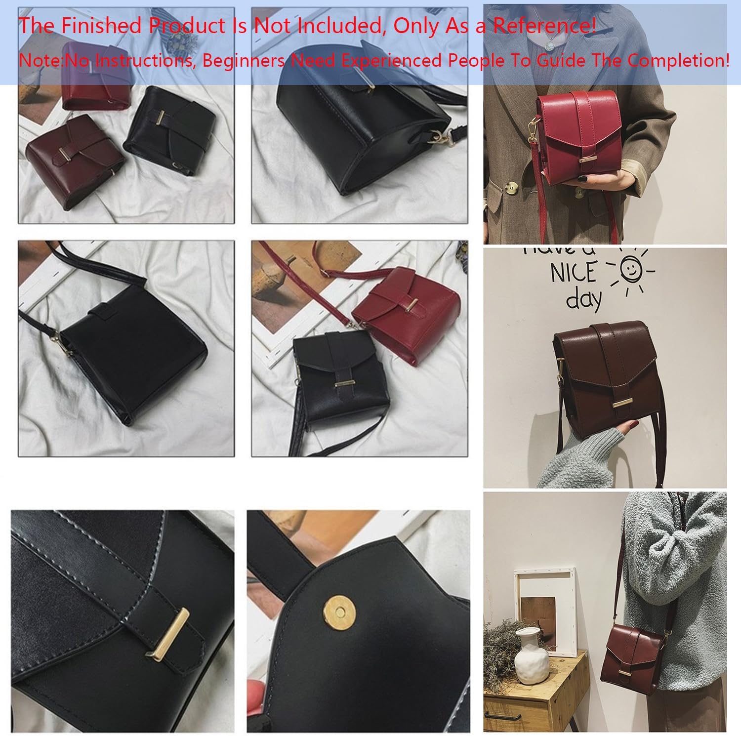 RIVEENY Leather Purse Templates for Women Tote Bag,Acrylic Leather Patterns Templates for Women's Handbags Large Shoulder Bag (AAB-458)