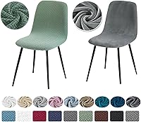Vista 2 de Funda para silla, 4/6 unidades, de terciopelo, elástica, para comedor, funda para silla para el hogar (T1-01, 4 piezas)