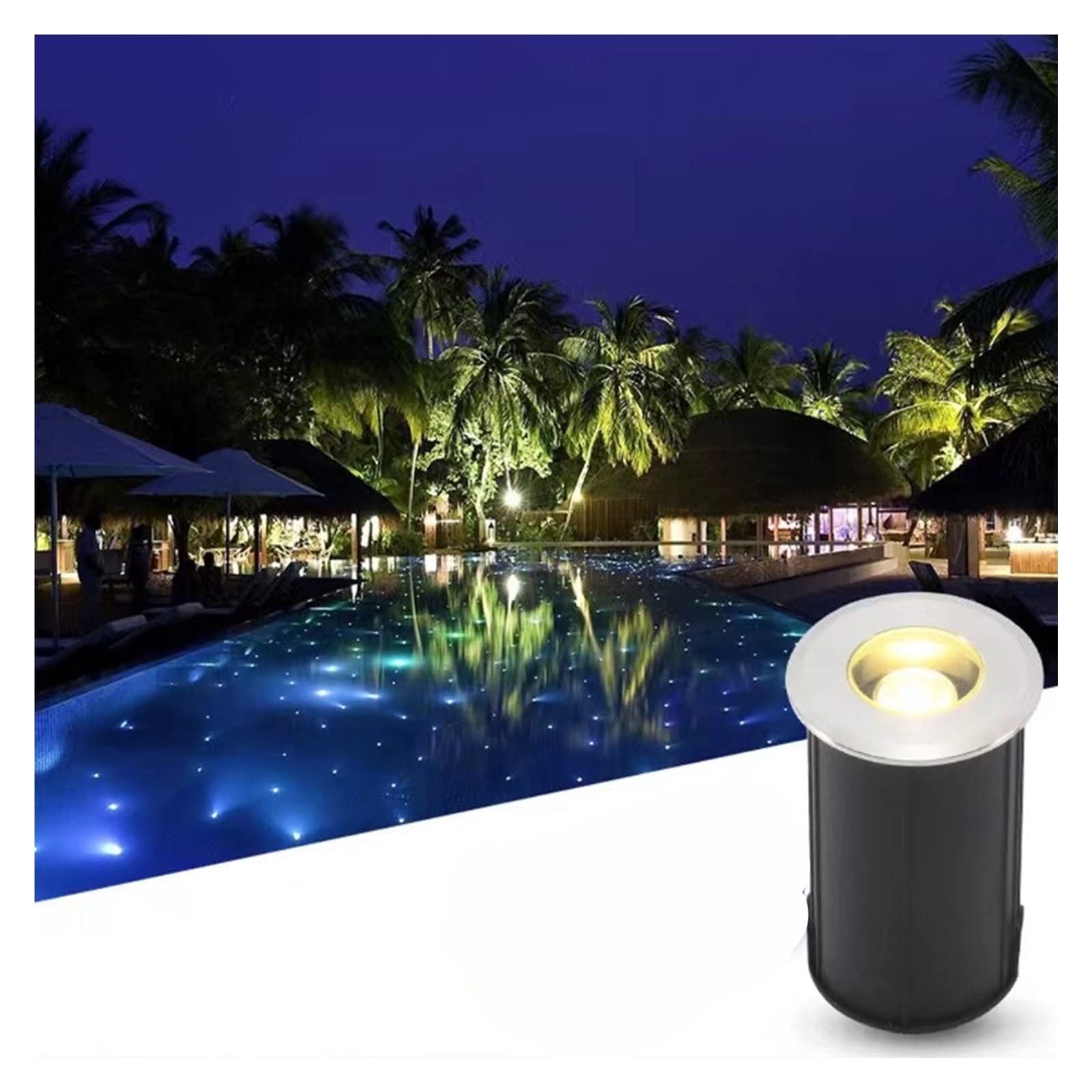 Lumière d'étang sous-marine à LED bleue 1W pour illuminer les escaliers et les soirées