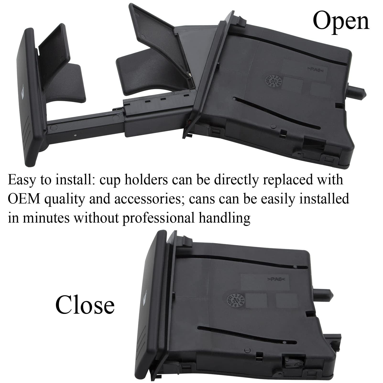 Porta tazza Anteriore Dx supporto di tazza di ricambio Portabicchieri per Polo 9N 2002-2010 6Q0 858 602E 6Q0858602E 6Q0 858602E