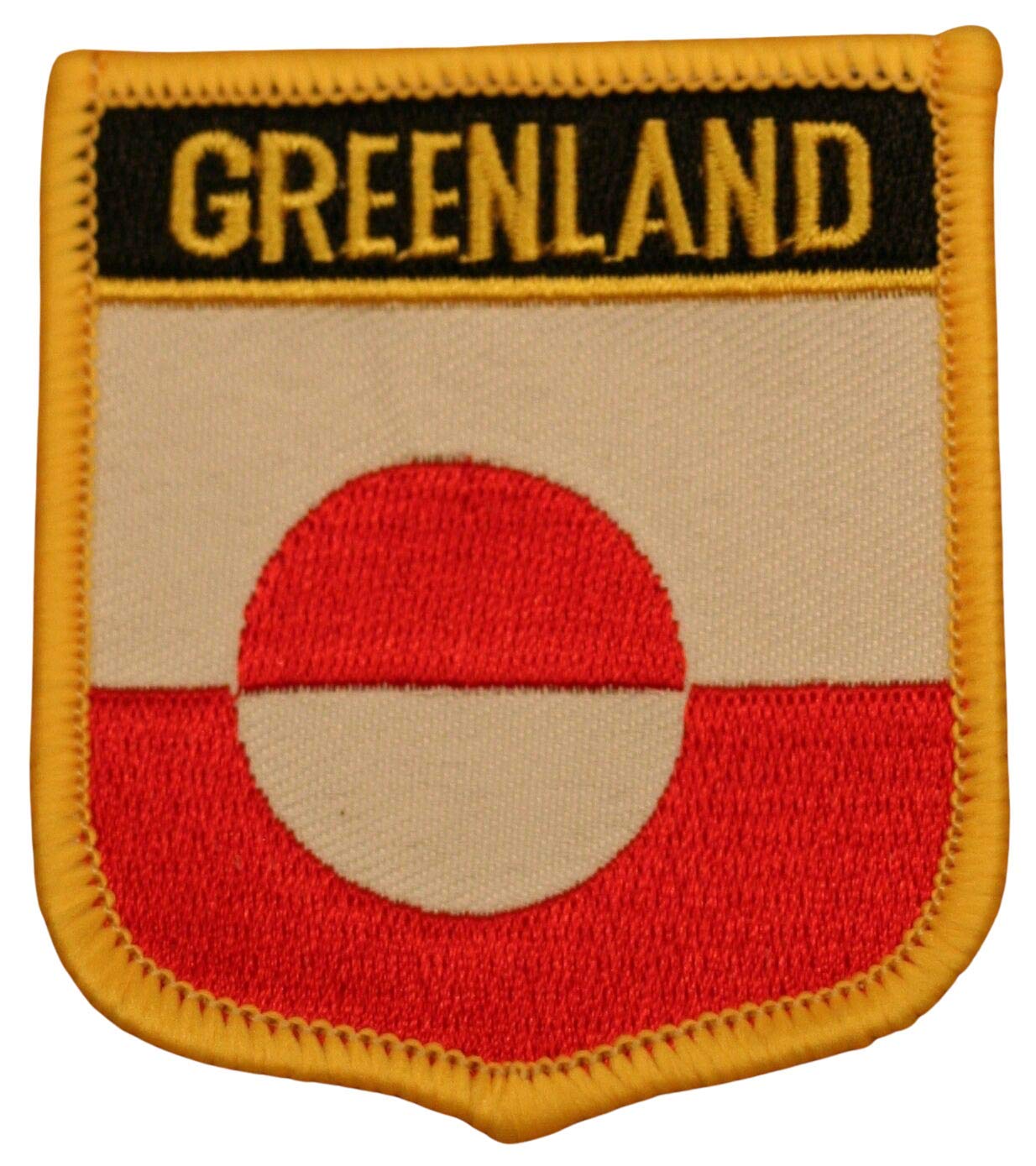 Buxton's Badges Unisex Multiple Greenland Embroidered Shield Flag Patch