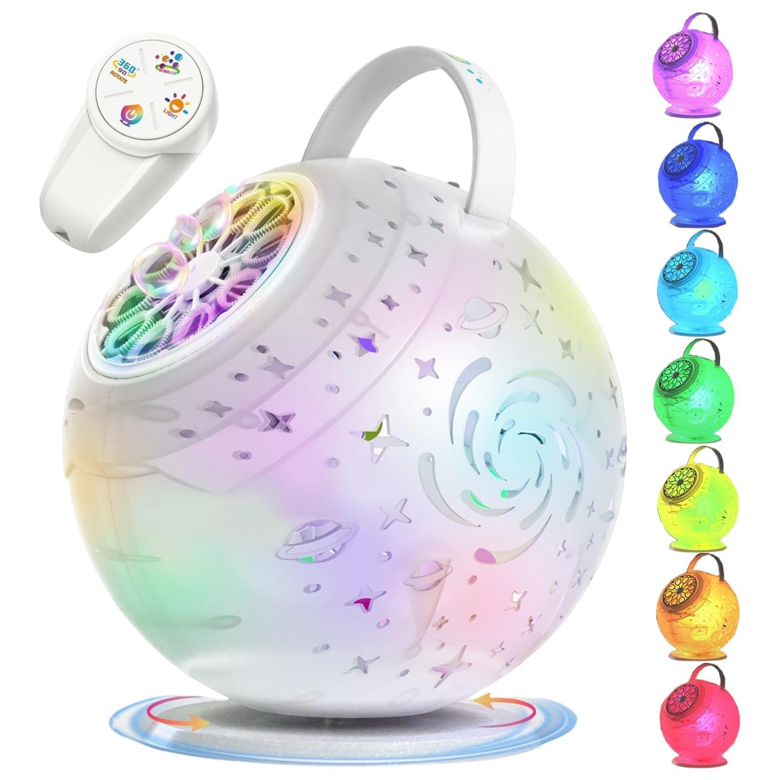 Macchina delle bolle per bambini Girevole a 360° con | 10 fori per bolle di sapone Per bambini e bambine, attività esterne, feste, matrimoni, compleanni