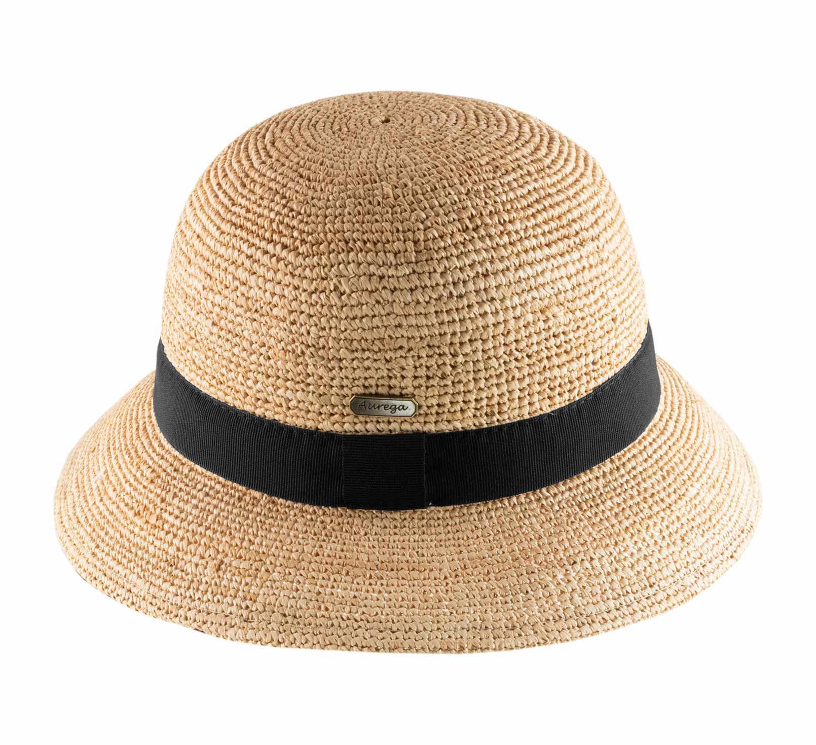 Chapeau Melon Paille Pliable, Femme Camille Raphia Fino