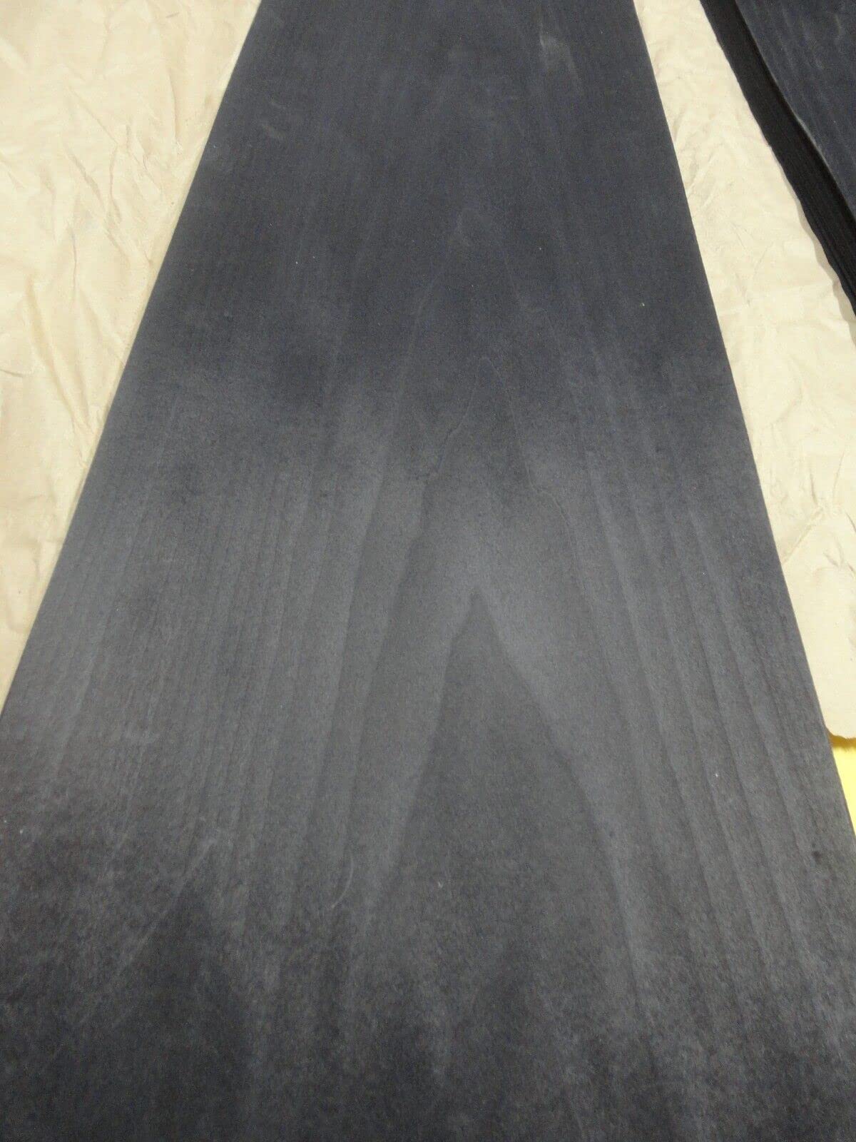Poplar Black Dyed Wood Veneer 11" x 100" raw no Backing A Grade 1/42'' Thick #35