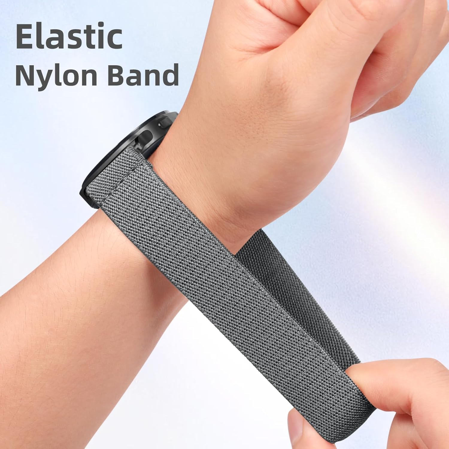 Adorve 5 Pack Stretchy Bands Compatible with Samsung Galaxy Watch 8 Bands 40mm 44mm, Galaxy Watch 8 Classic Band 46mm, Soft Elastic Nylon Fabric No Gap One Click Sport Replacement Strap for Men Women - Image 4