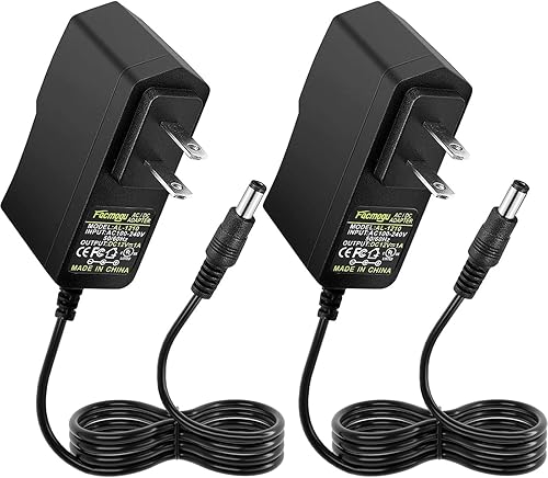 Facmogu Paquete de 2 fuentes de alimentación de 12 V 1 A CACC, 100-240 V CA a CC 12 V 1 A, adaptador de pared de 12 W, 12 V, 1 amperio, convertidor