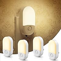 Vista 11 de LOHAS - Luz nocturna enchufable, paquete de 4 luces LED de noche de 0.6 W para niños, sensor automático de atardecer a amanecer, luz nocturna