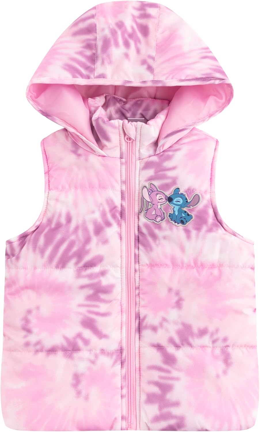 Disney Lilo & Stitch Girls 3 Piece Long Sleeve Shirt, Hooded Vest, and Pants Set for Big Kids - Image 2