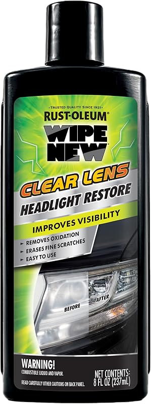 Restaurador de Faróis Wipe New Rust-Oleum 381403 para Lentes Transparentes – 237 mL
