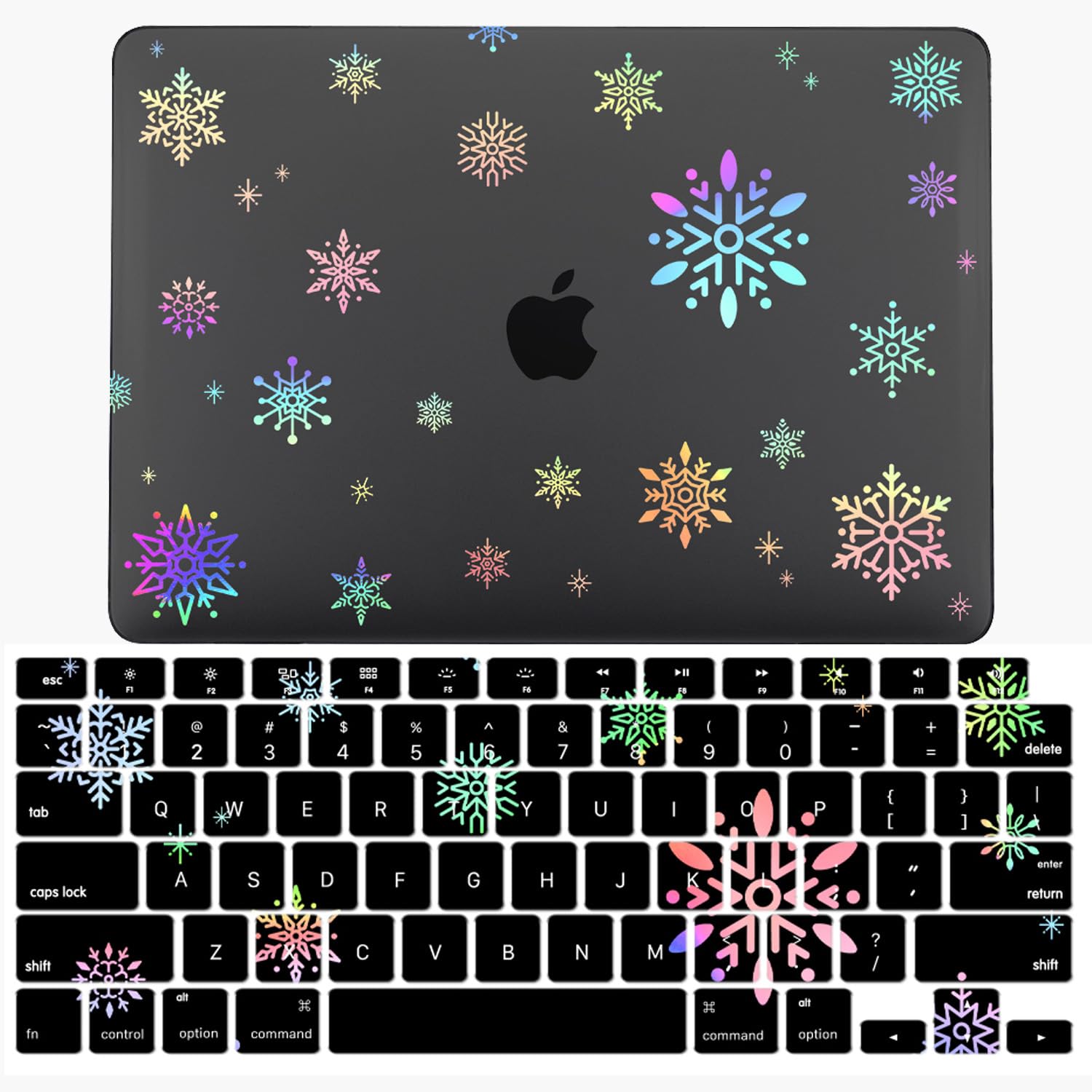 Carcasa MacBook Air 13 A1932 JZ Case funda rígida negra transparente con cubre teclado 7