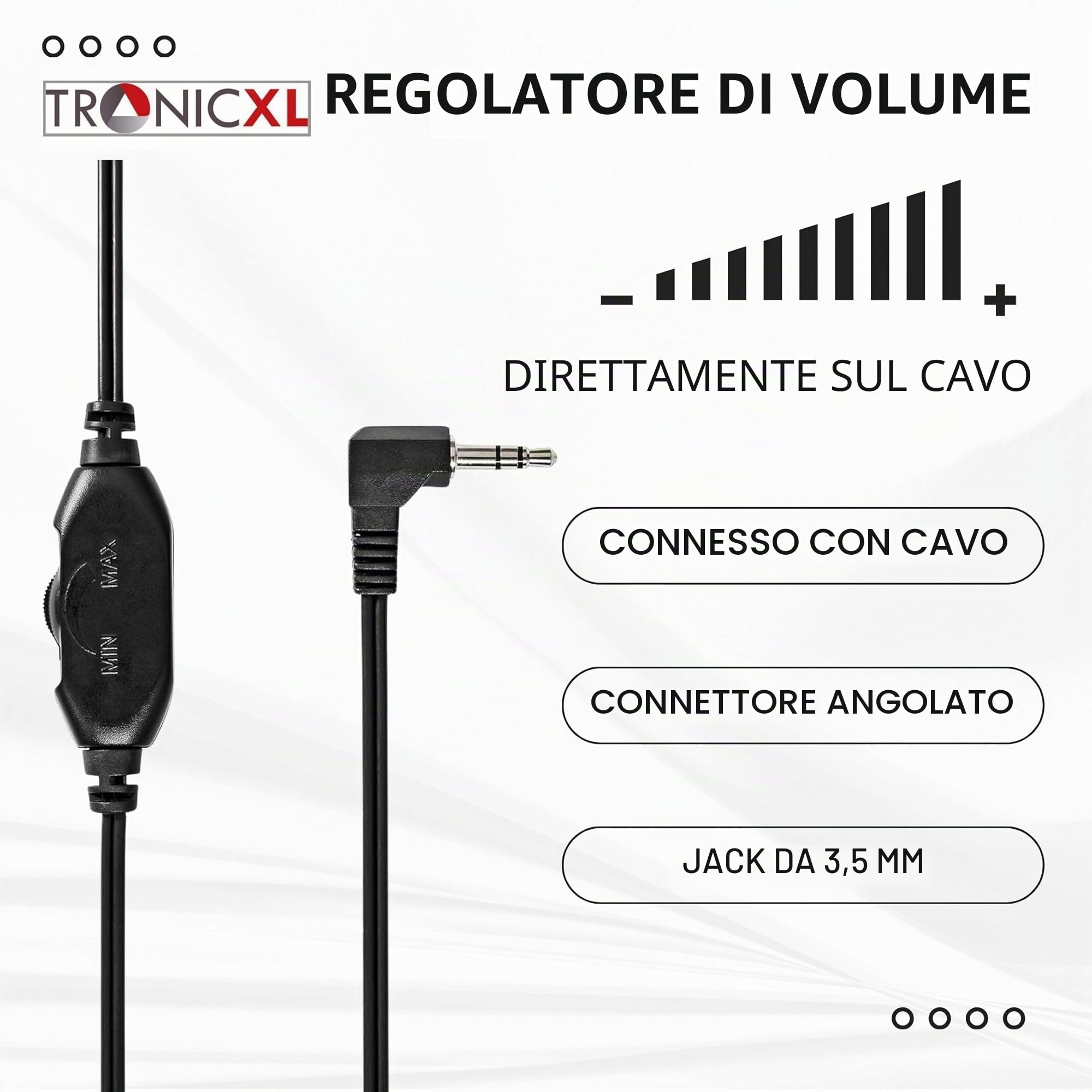 TronicXL - Cuffie per TV con cavo lungo 6 m, compatibili con televisori Samsung, LG, Sony, Toshiba, DYON, JVC, Philips, Apple, iPad, iMac, Computer, etc