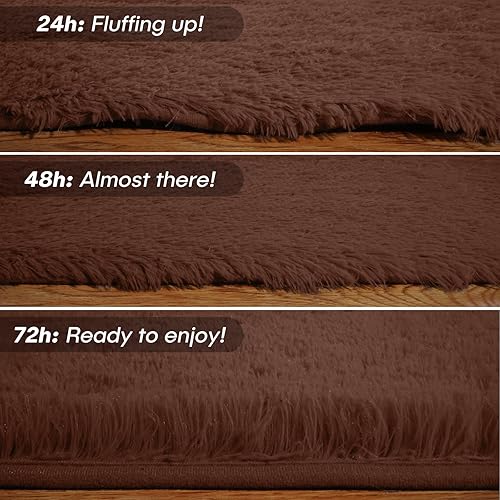 Miniatura 4 de FVVRAX Alfombras suaves y esponjosas para dormitorio, de 4 x 6 pies, modernas, para interiores, cuarto de bebé, para sala de estar, dormitorio,