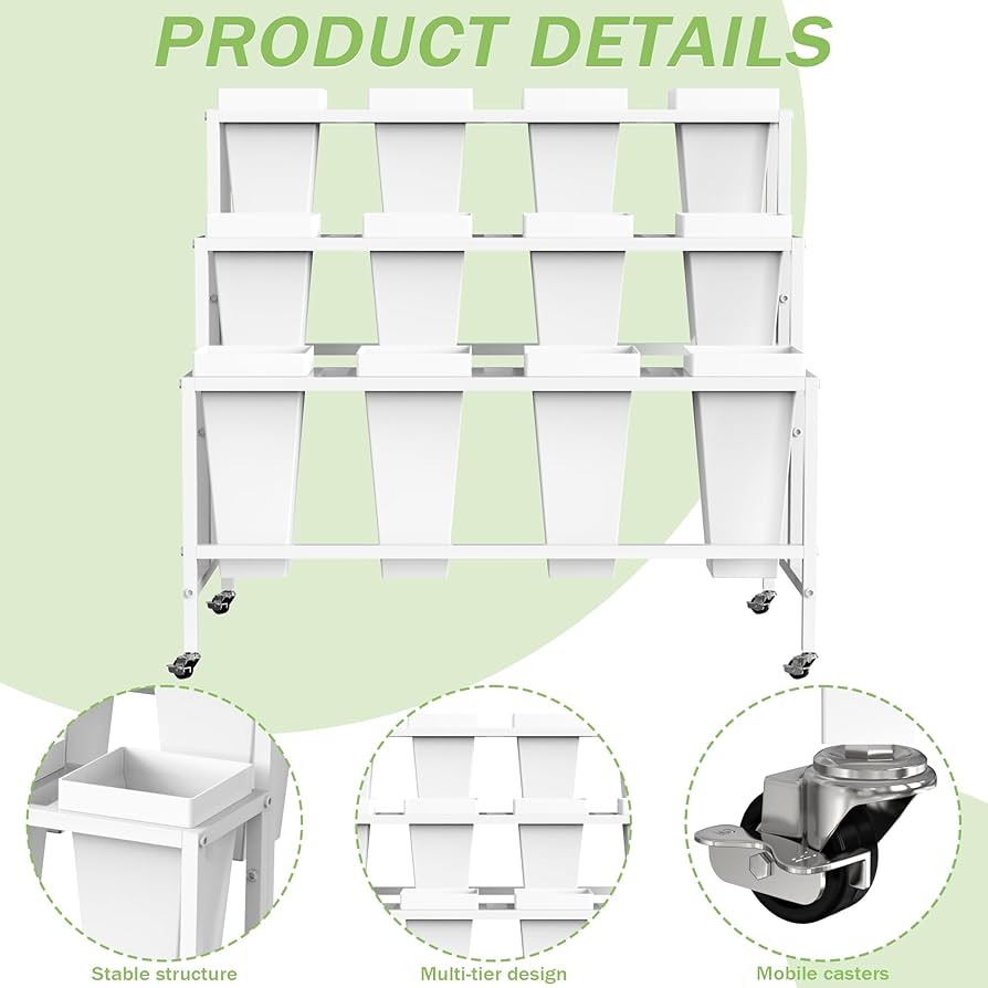 置物 mai Amazon.com: VGMiu Flower Display Stand with 12 Buckets, 3