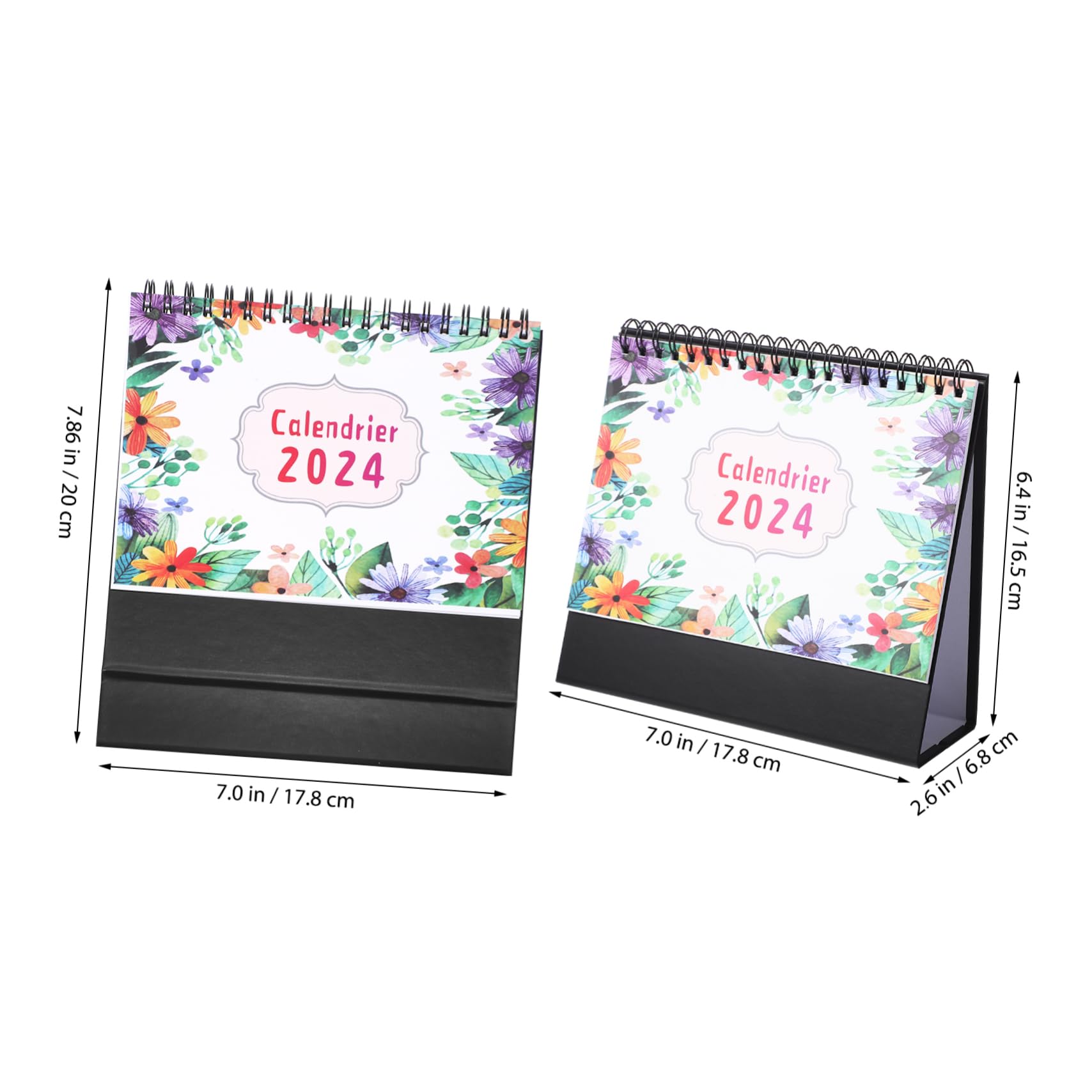 SHINEOFI 4pezzi Calendario Da Tavolo Stili Diversi Design Doppia Rilegatura Accessorio Da Ufficio Indipendente Per Casa e Ufficio Utile Per Pianificazione e Organizzazione