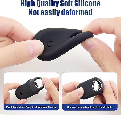 Miniatura 4 de Paquete de 4 fundas compatibles con Samsung Smart Tag 2, silicona con llavero Samsung Galaxy SmartTag2 de cuerpo completo, a prueba de golpes,