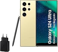 SAMSUNG Galaxy S24 Ultra y Cargador 45W, Teléfono Móvil con IA, Smartphone Android, 12 GB RAM, 512 GB Almacenamiento, Cámara 200MP, S Pen, Batería Larga Duración, Amarillo Titanium (Versión Española)