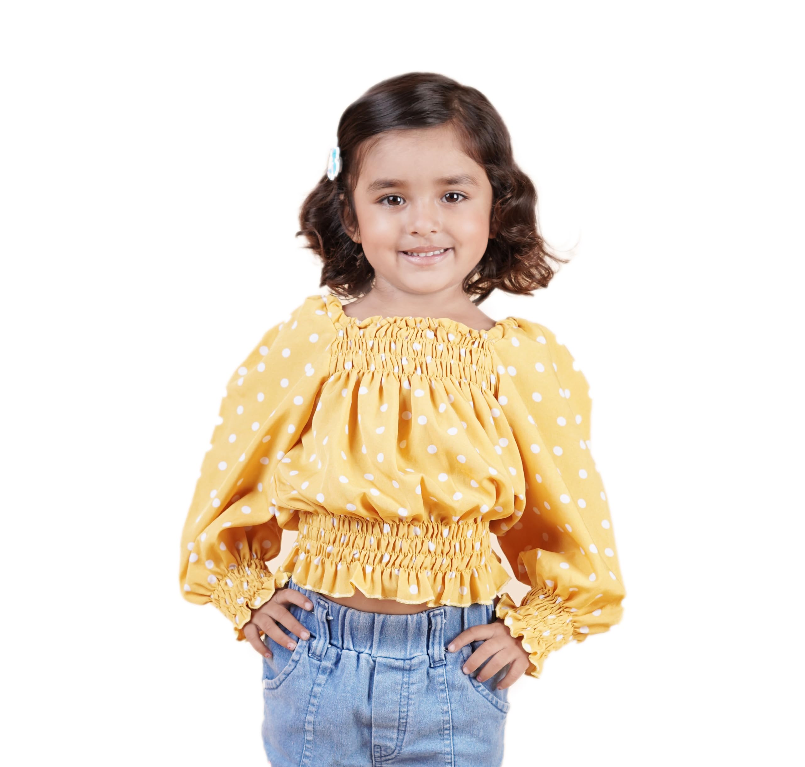 Girl's Casual Cotton Square Neck Top Solid Regular Fit (3-4 Years)-image-26