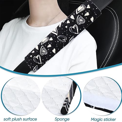 Miniatura 3 de MOONET Protector de cinturón de seguridad para automóvil, protector de hombro, suave y agradable al tacto, funda universal para cinturón de