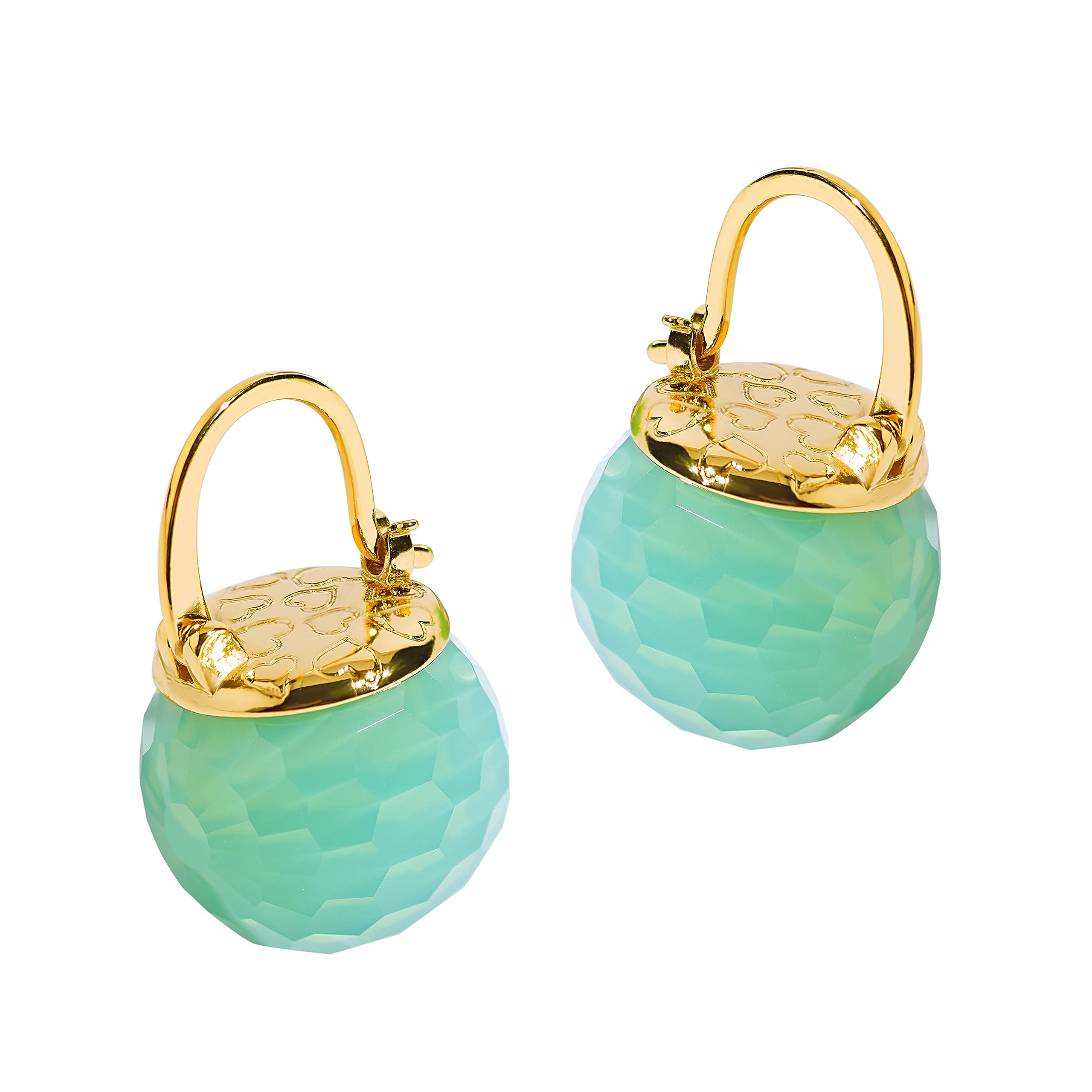 Crystal Earrings for Women, Sparkly Austrian Crystal Disco Ball Earrings, 18K Gold Plated Post Drop Earrings with Colorful Spheres, Hypoallergenic &amp; Lightweight, Ideal Gift for Her