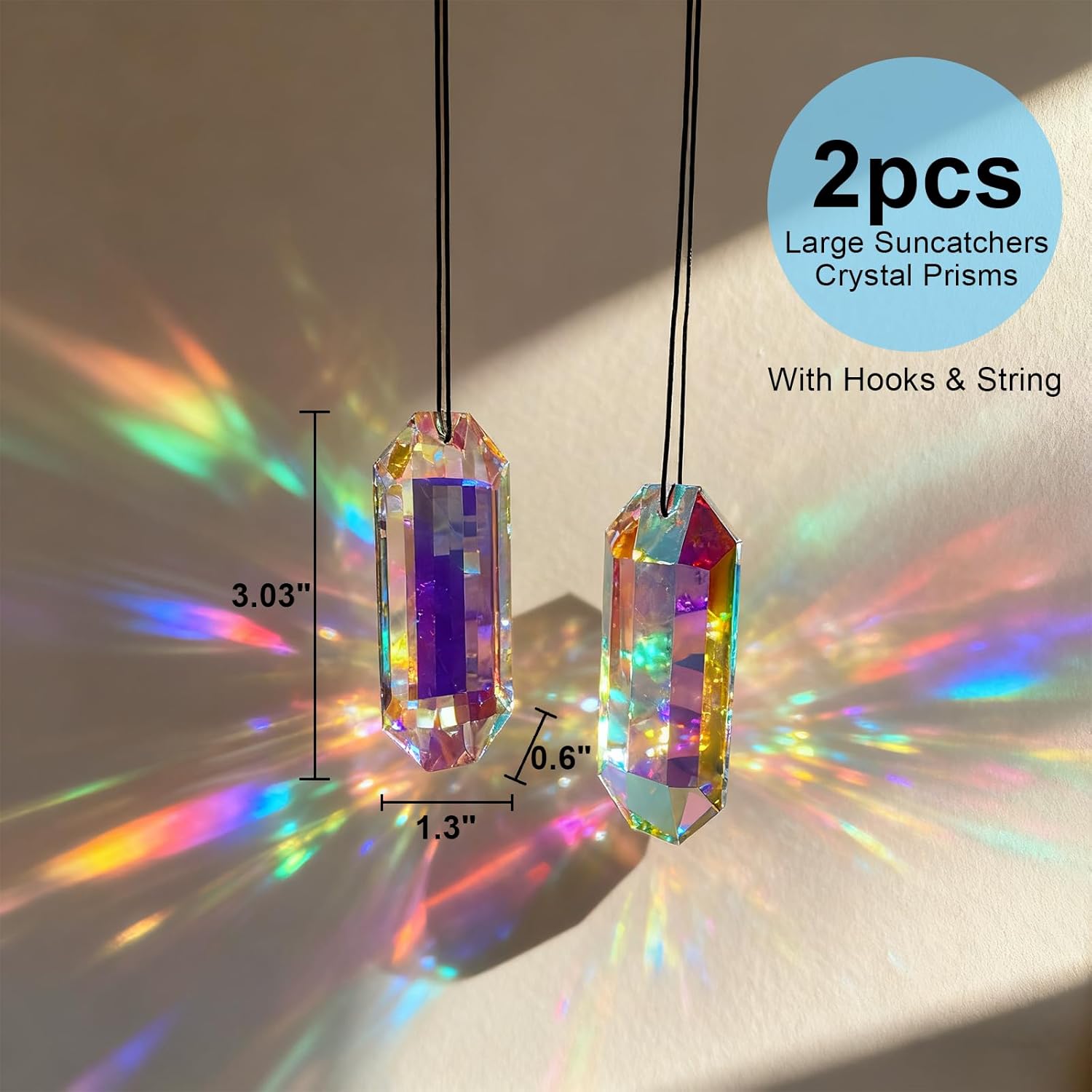 DIY Crystal Suncatcher Kit with Wind Chime/2pcs Large Prism,Dream Catchers Arts and Crafts Kits for Adults Hobbies,Sun Catchers Beads with Butterfly for Indoor Window Hanging Outdoor Decor Gifts