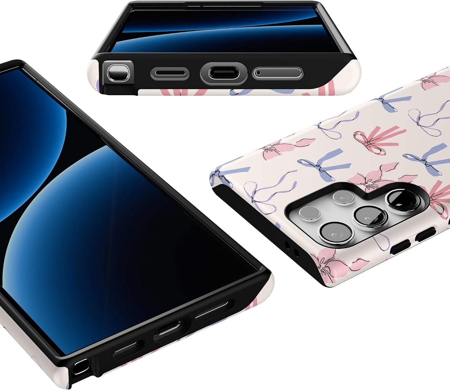 Casely Galaxy S24 Ultra Case | Coquette Girlie | Pastel Bows | Essential Slim Dual-Layer Protective Design