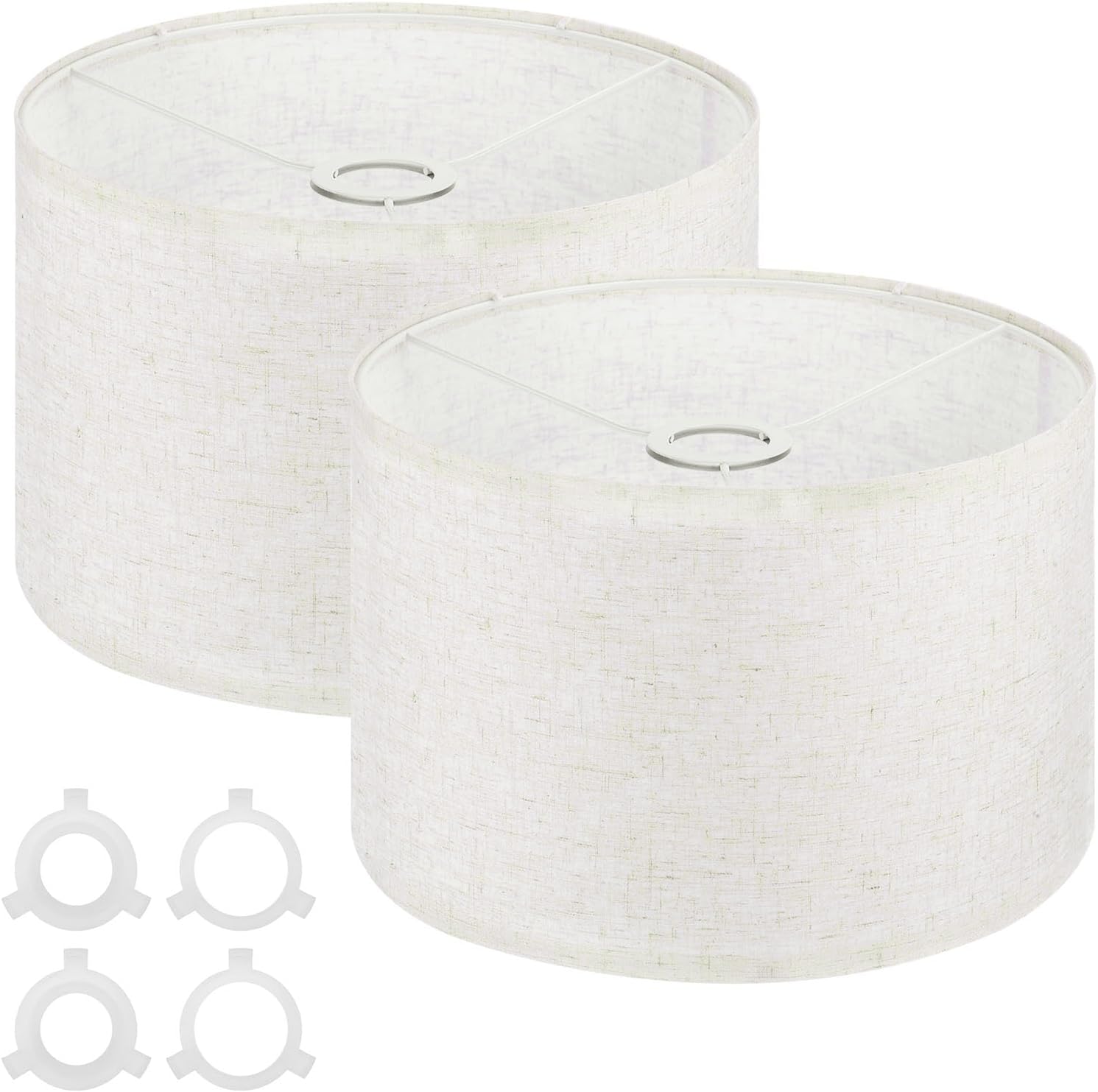PATIKIL Drum Lamp Shades for Table Lamps 12"x12"x8" Linen Lampshade Set