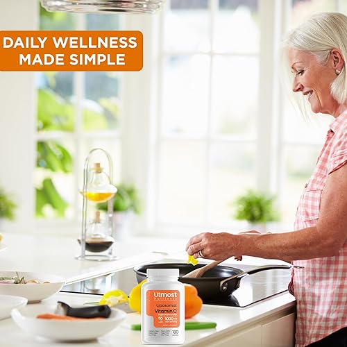 Miniatura 5 de Vitamina C liposomal  1000 mg VIT C y 100 mg de complejo súper bioflavonoide para mejorar el bienestar  Suplemento antioxidante con ingredientes