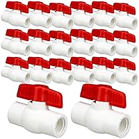 Vista 12 de Hiboom 4 piezas de válvula de bola de PVC SCH40 NPT válvula de bola de cierre roscada con mango fácil de girar, clasificado en 150 psi, programa