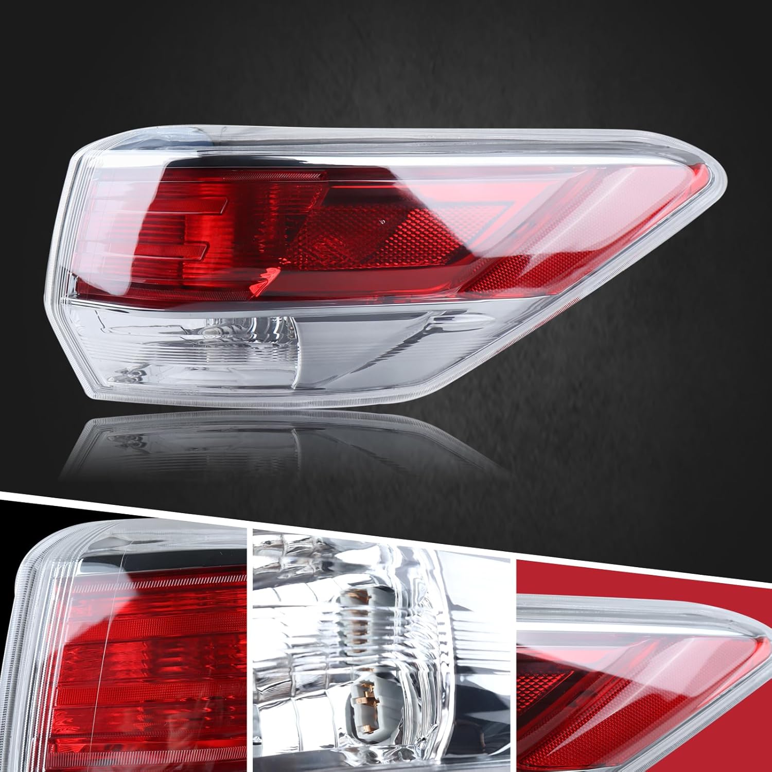 Brake Tail Light Rear Lamp Assembly Right Passenger Side Compatible with 2014-2016 Toyota Highlander 81560-0E100 TO2804120