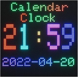 waveshare 64×64 Pixels RGB Full-Color LED Matrix Panel Display 3mm Pitch LED Module Compatible with Arduino,4096 Individual RGB LEDs,Adjustable Brightness