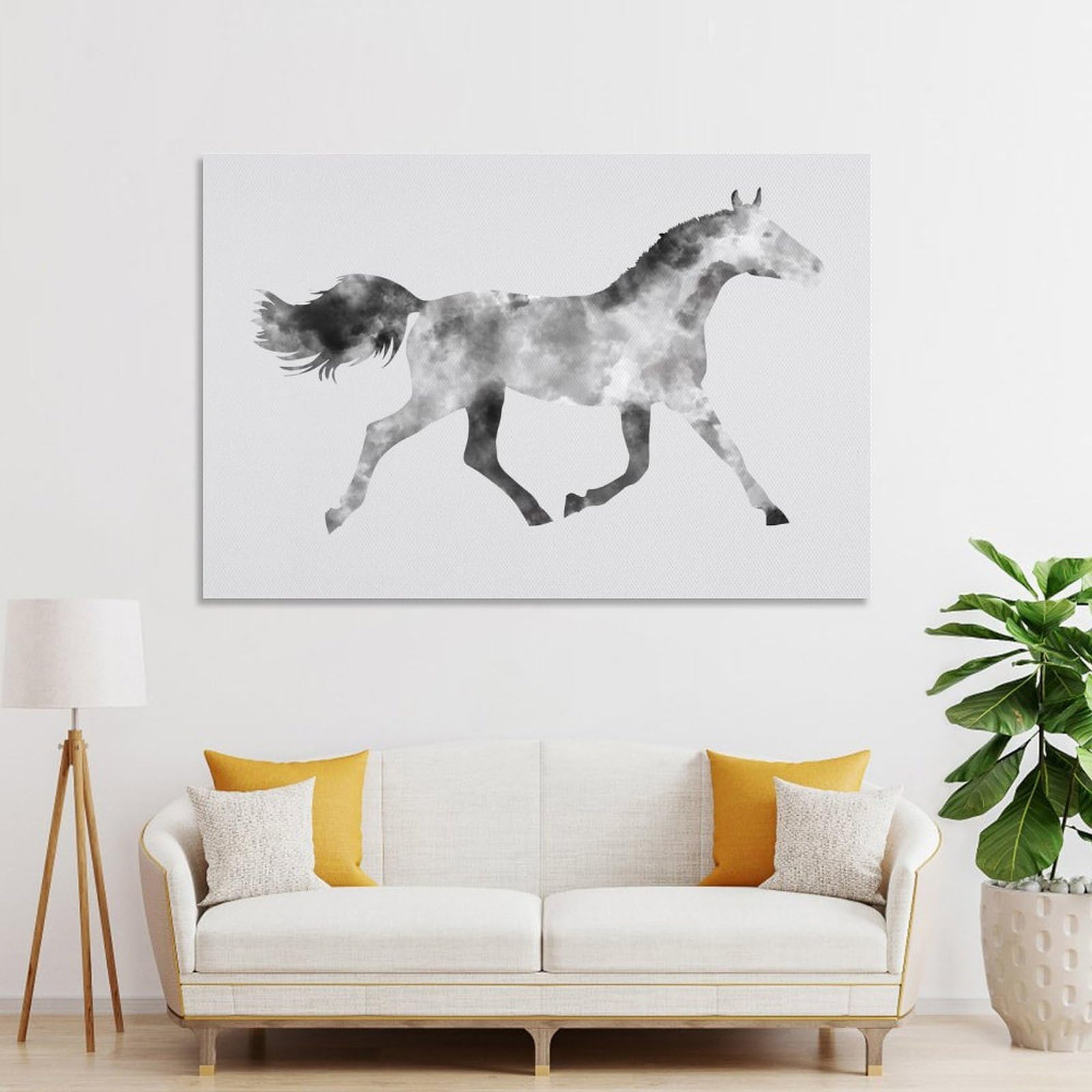 Junmoney Room Decor Wall Art The Horse, 24x36inch(60x90cm), for Flats, Guest Rooms Or Compact Rooms, Wall Decor with Flexible Room Appeal
