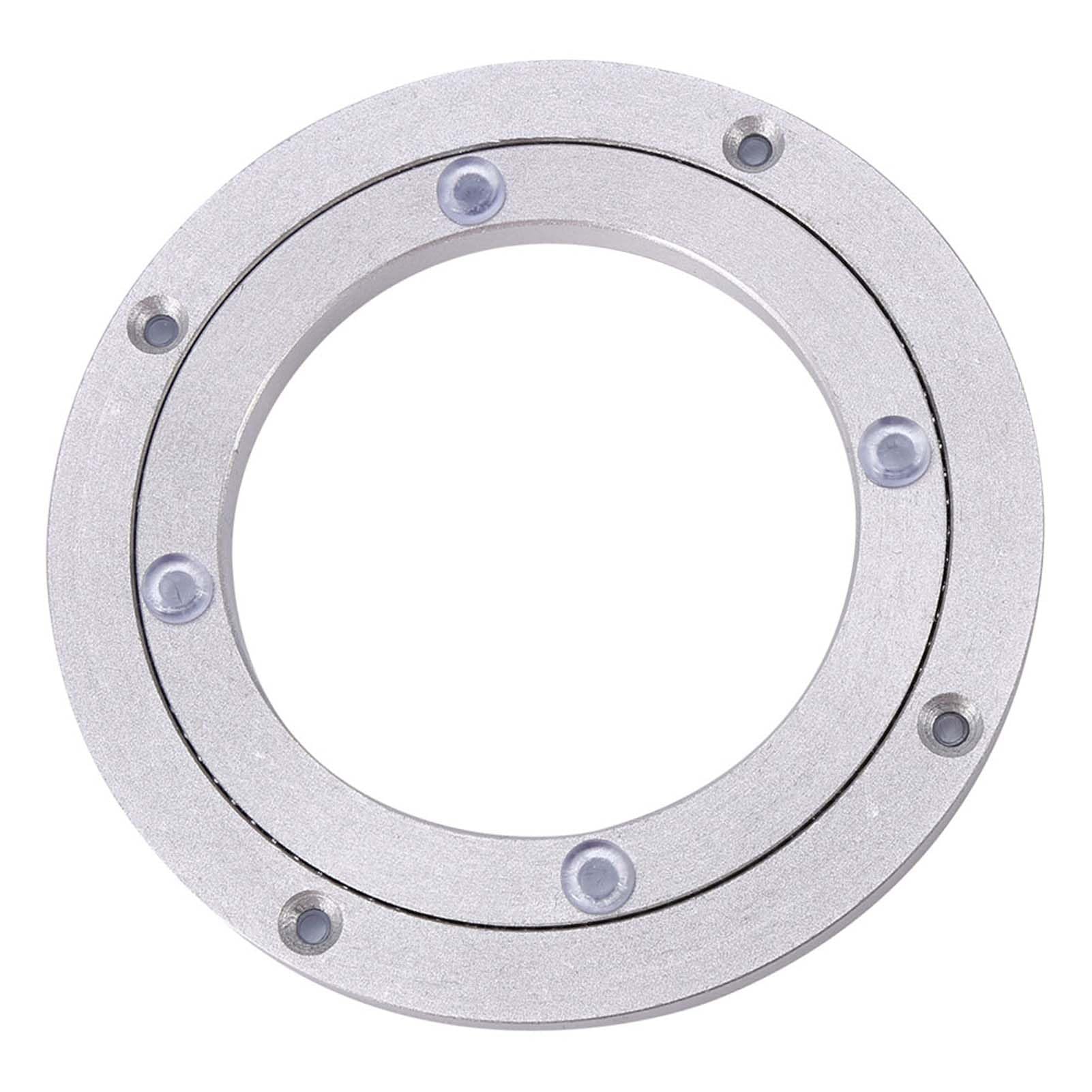 KICHOUSE Roulements De Plateau Tournant Aluminium Alliage, Dimensions 50×h15mm Et 60×h15mm, Rotation 360° Fluide, Pour Présentation Alimentaire Et Support Verre, Lot De 2 Pièces
