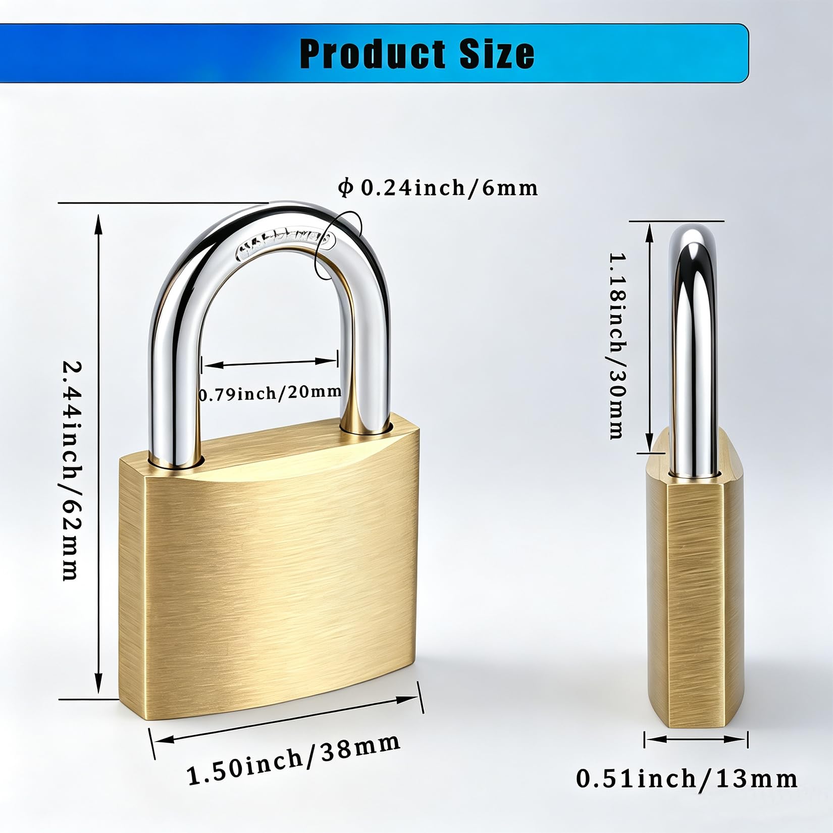 Paquete de 4 candados de latón macizo con llave igual, cerradura de casillero de 1-1/2 pulgadas con llaves, candado resistente a la intemperie con las mismas llaves para cobertizos, unidad de
