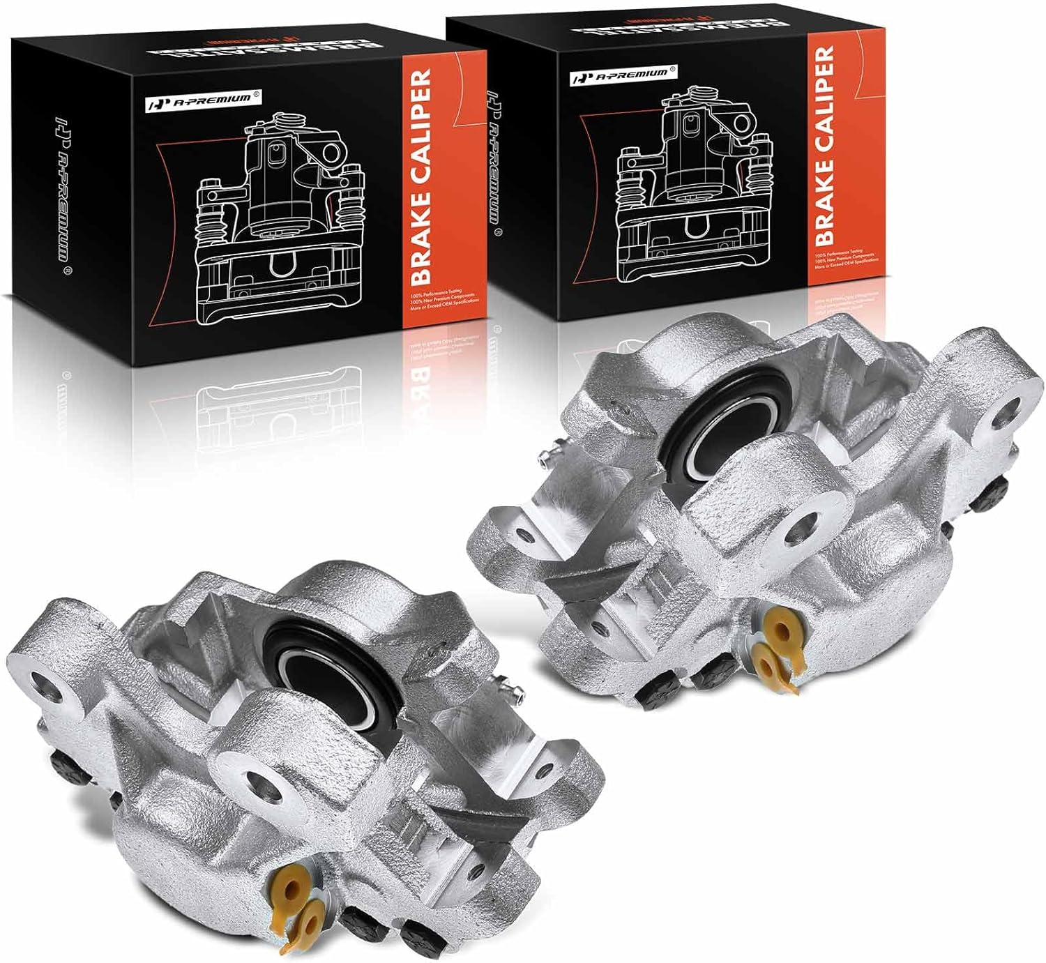 A-Premium Disc Brake Calipers Assembly Compatible with Jaguar Models - XJ12 1974-1979, XJ6 1974-1987, XJS 1976-1994, XKE 1974, Vanden Plas 1982-1987 - Rear Driver and Passenger Side