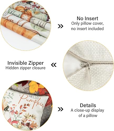 Miniatura 6 de Coliuso Juego de 4 fundas de almohada navideñas de 18 x 18 pulgadas, serie navideña, decoraciones navideñas para sofá, cama, casa rural al aire